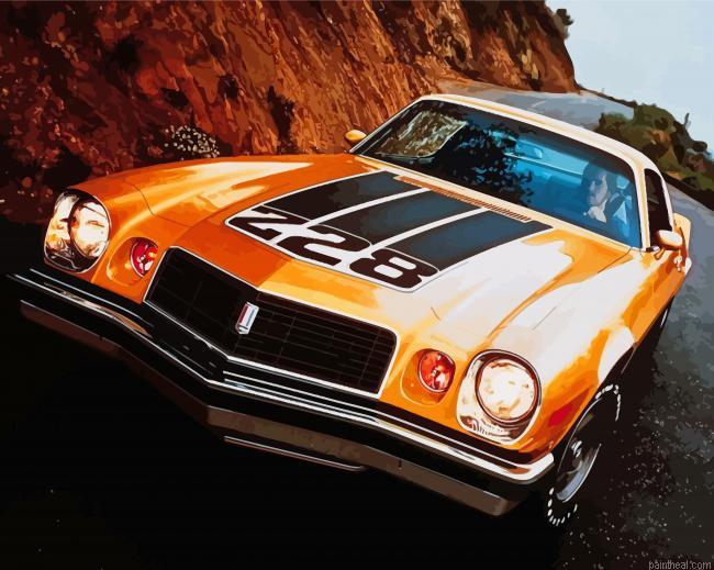Orange camaro 77 painting by numbers.jpeg