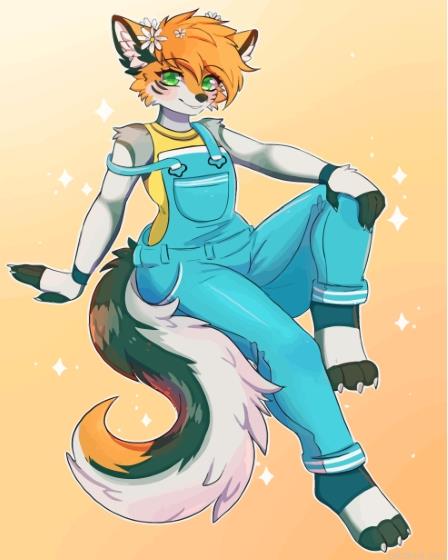 Orange girl fox painting by numbers.jpeg