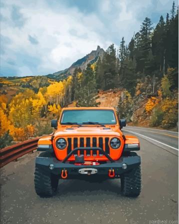 Orange jeep on road painting by numbers.jpeg