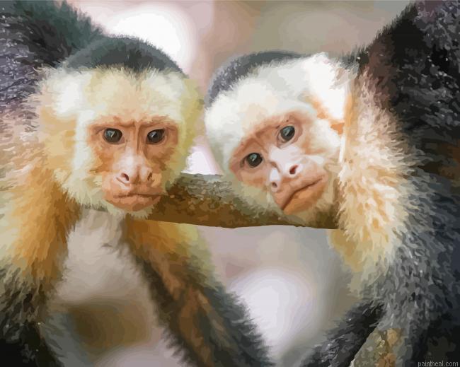 Panamanian white faced capuchin monkeys painting by numbers.jpeg