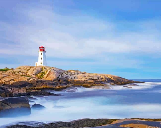 Peggy cove lighthouse painting by numbers.jpeg