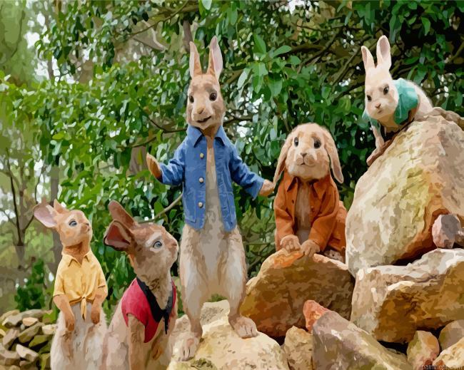 Peter rabbit movie characters painting by numbers.jpeg