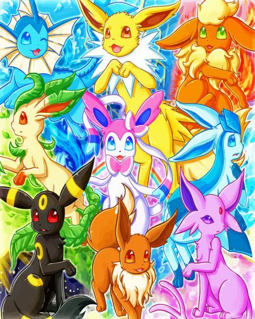 Pokemon go eeveelutions anime painting by numbers.jpeg