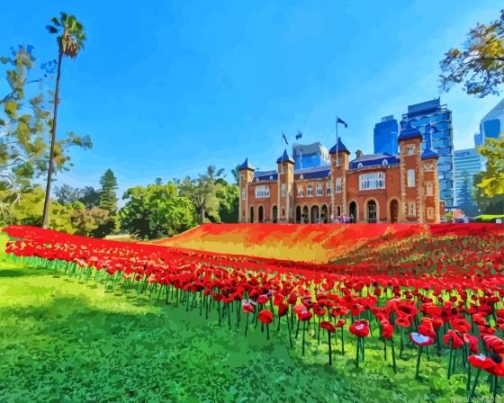 Poppies and building painting by numbers.jpeg