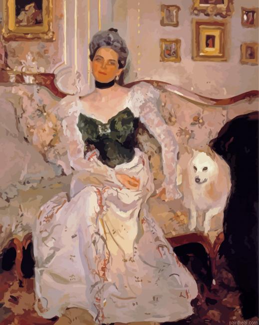 Portrait of princess zinaida yusupova serov painting by numbers.jpeg