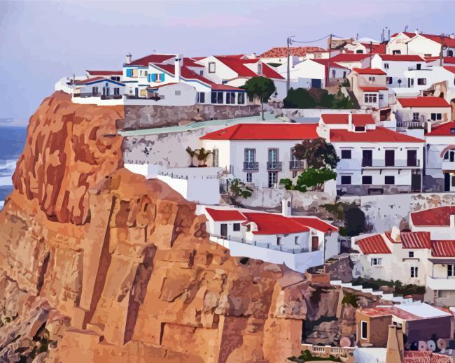 Portugal sintra azenhas do mar town painting by numbers.jpeg
