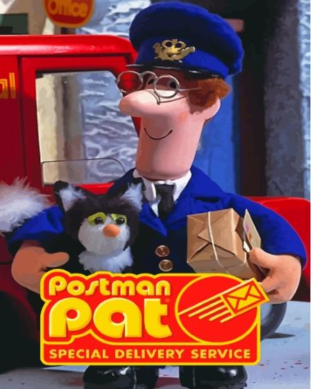 Postman pat and jess cartoon poster painting by numbers.jpeg