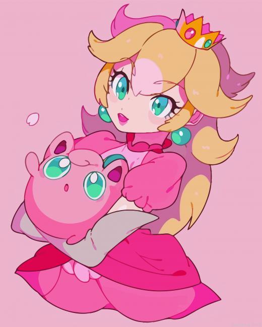 Princess peach and jigglypuff painting by numbers.jpeg