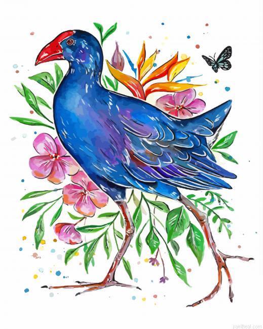 Pukeko bird art painting by numbers.jpeg