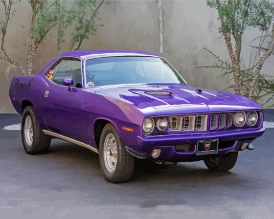 Purple plymouth cuda painting by numbers.jpeg
