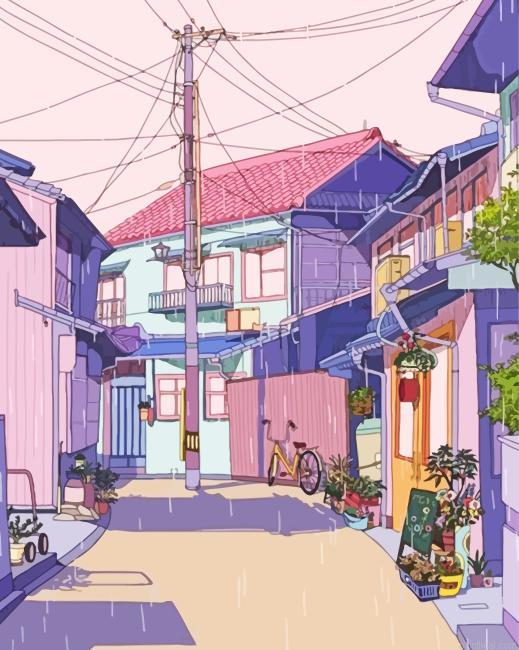 Raining anime street painting by numbers.jpeg