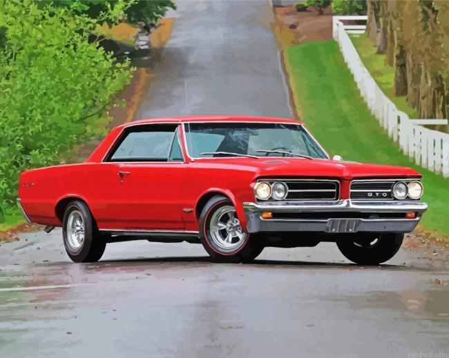 Red 1964 gto painting by numbers.jpeg