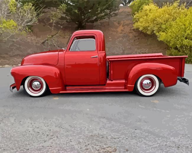 Red 51 chevy truck painting by numbers.jpeg