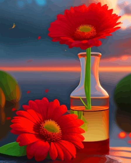 Red flower in glass vase painting by numbers.jpeg