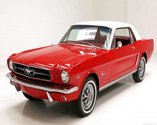 Red ford mustang 65 painting by numbers.jpeg