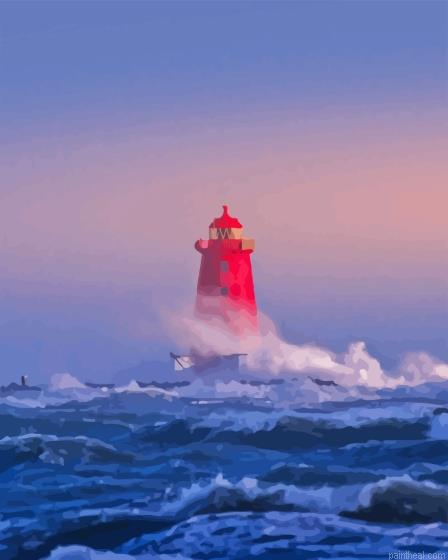 Red lighthouse in storm painting by numbers.jpeg