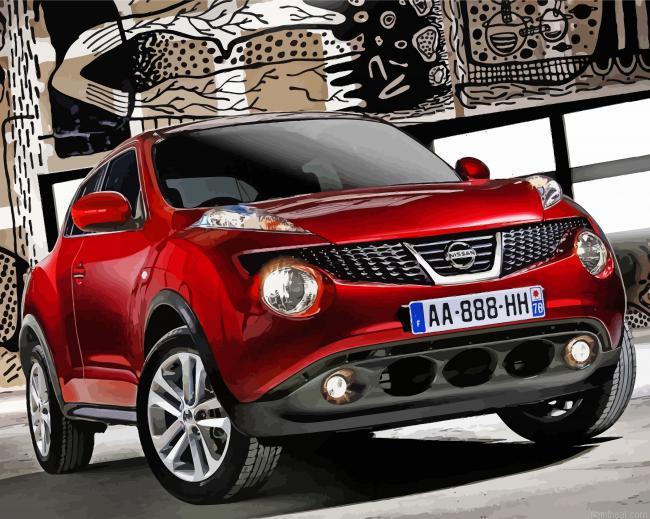 Red nissan juke car painting by numbers.jpeg