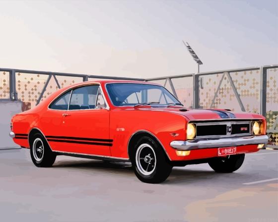 Red vintage ht holden car painting by numbers.jpeg