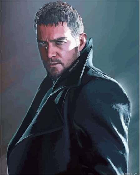 Resident evil chris redfield character painting by numbers.jpeg