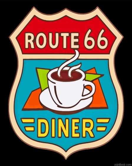 Retro route 66 poster painting by numbers.jpeg