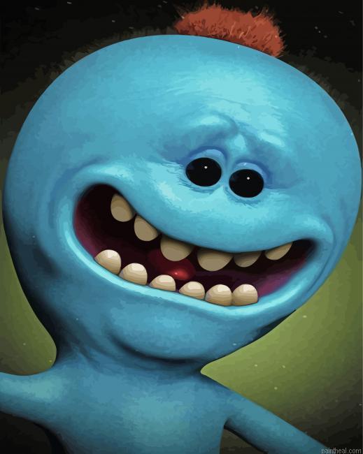 Rick and morty mr meeseeks painting by numbers.jpeg