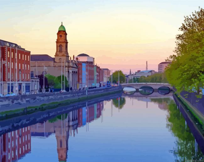 River liffey dublin republic of ireland painting by numbers.jpeg