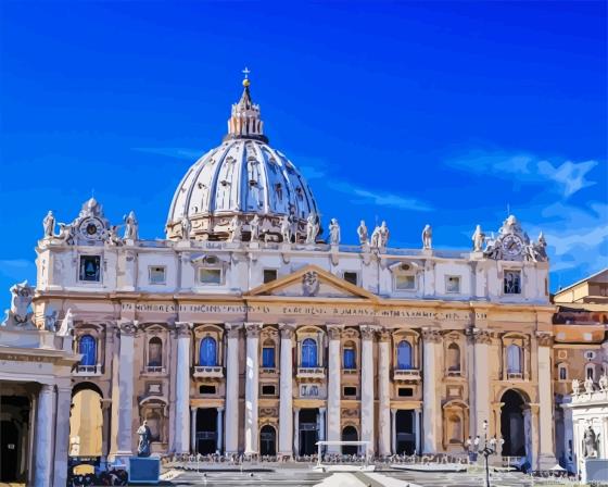 Rome landmark st peters basilica painting by numbers.jpeg