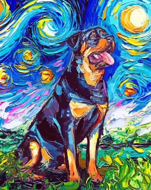 Rottweiler art painting by numbers.jpeg