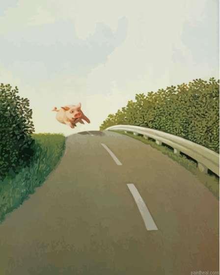 Running pig michael sowa painting by numbers.jpeg