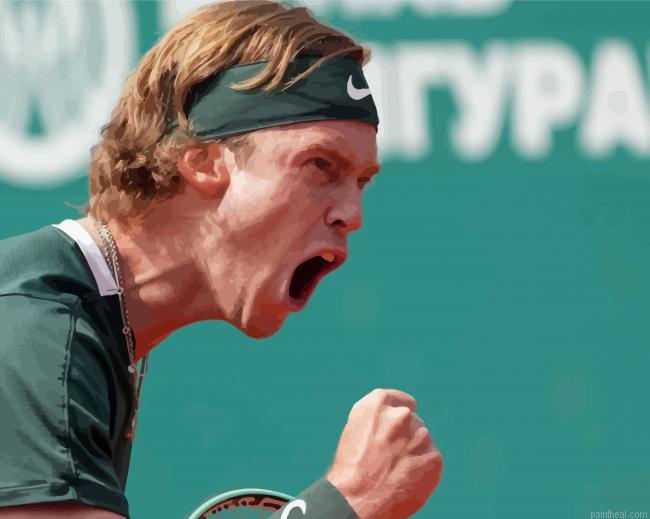 Russian tennis player andrey rublev painting by numbers.jpeg
