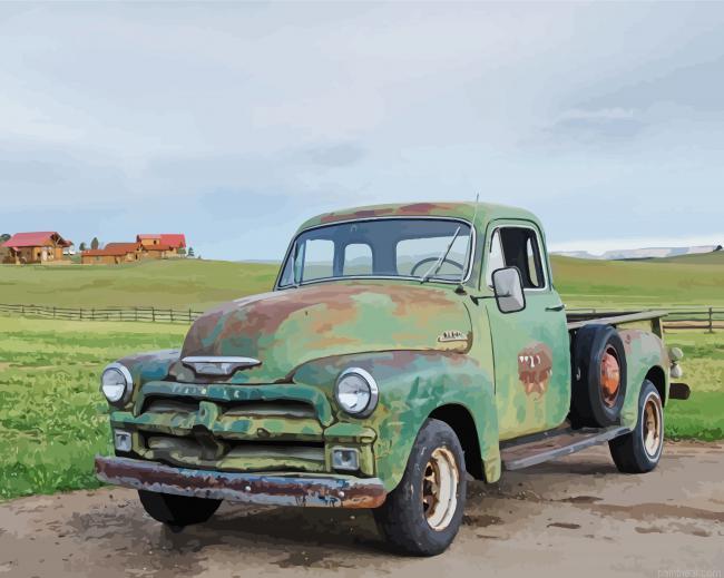 Rusty classic chevy truck painting by numbers.jpeg