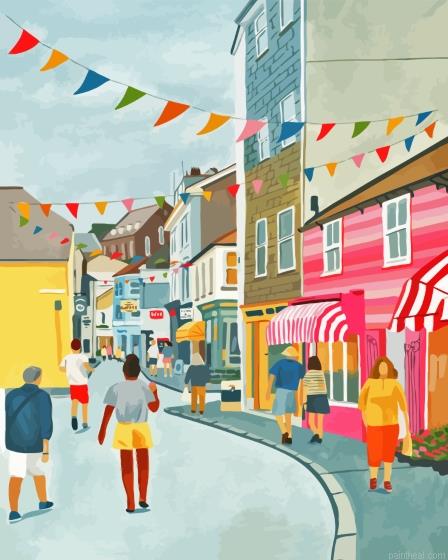 Salcombev streets art painting by numbers.jpeg
