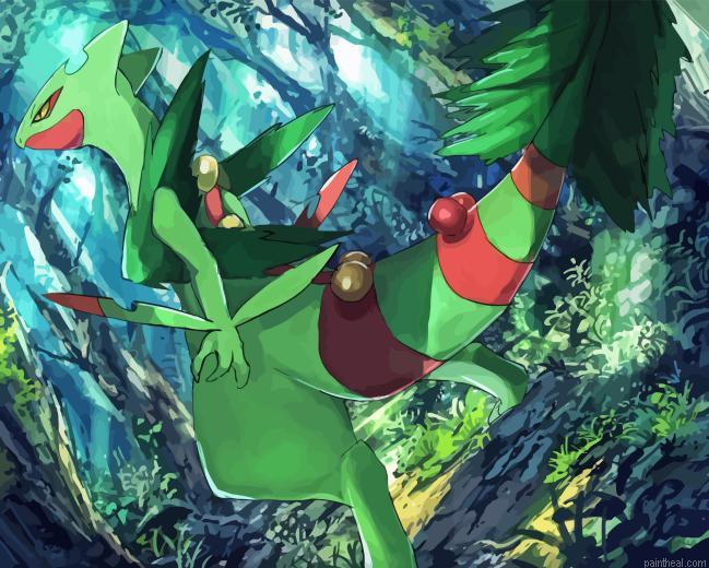 Sceptile painting by numbers.jpeg