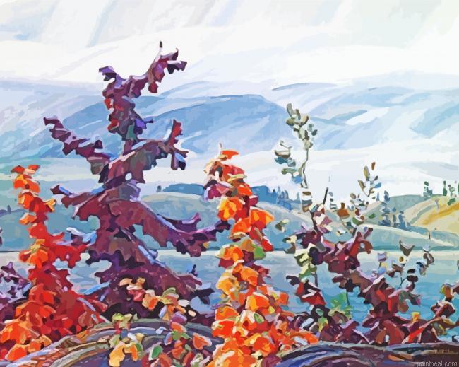Scrub oaks and maples by franklin carmichael painting by numbers.jpeg