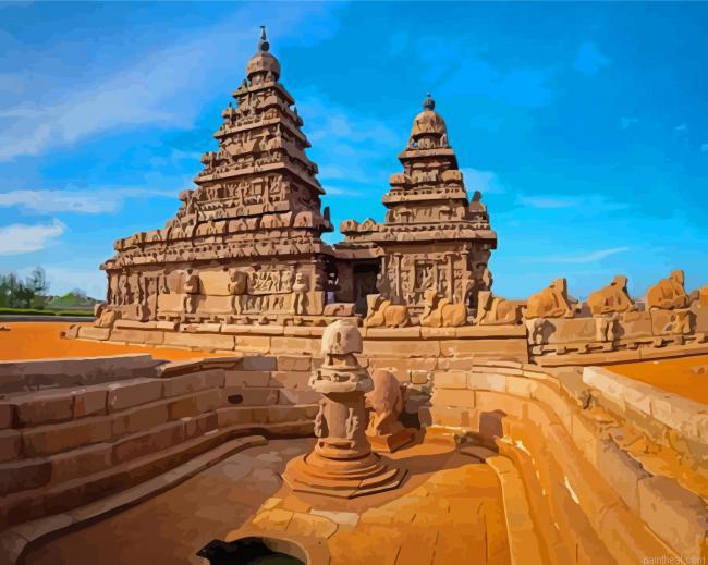 Shore temple chennai india painting by numbers.jpeg