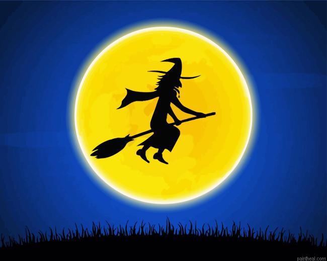 Silhouette of witch moon painting by numbers.jpeg