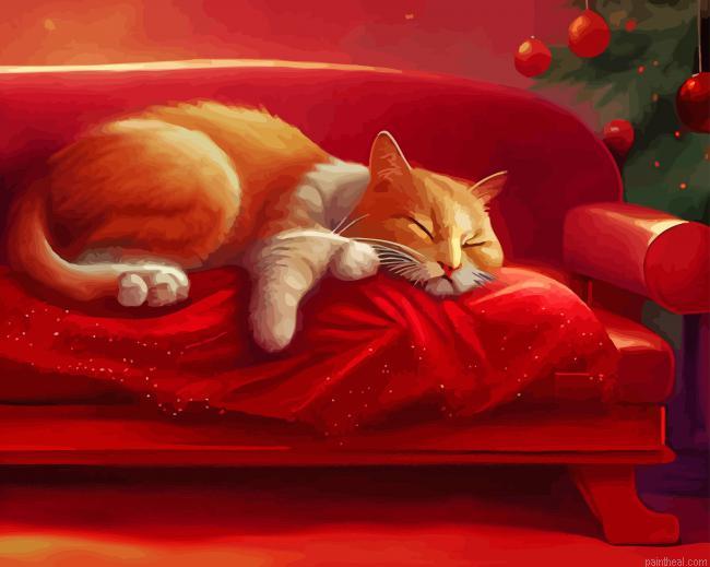 Sleepy xmas cat painting by numbers.jpeg