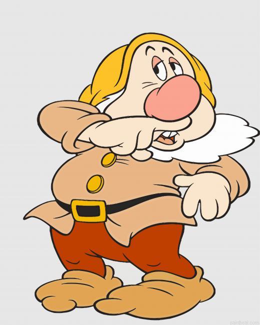 Sneezy dwarf character art painting by numbers.jpeg