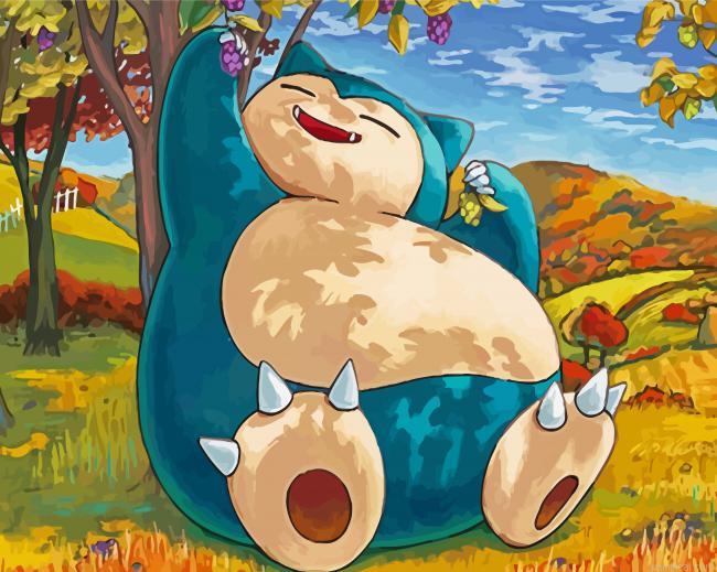 Snorlax pokemon anime painting by numbers.jpeg