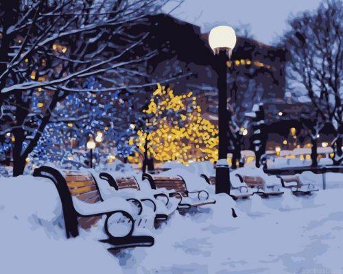 Snowy bench painting by numbers.jpeg