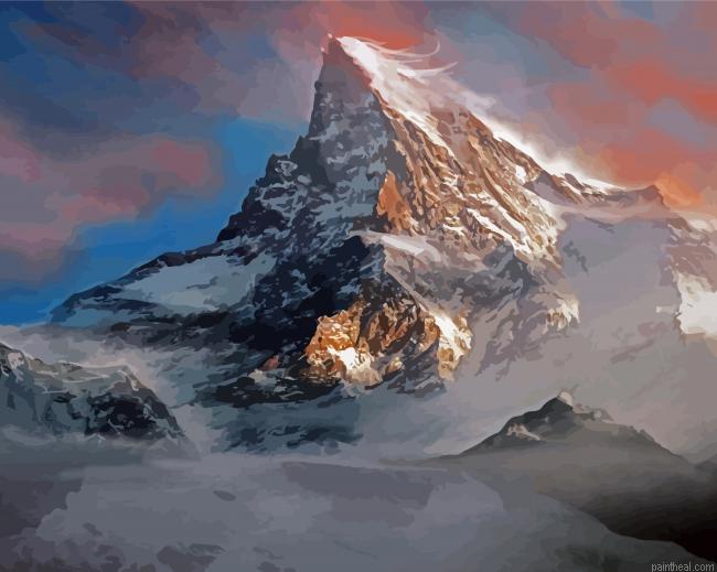 Snowy erebor lonely mountain painting by numbers.jpeg