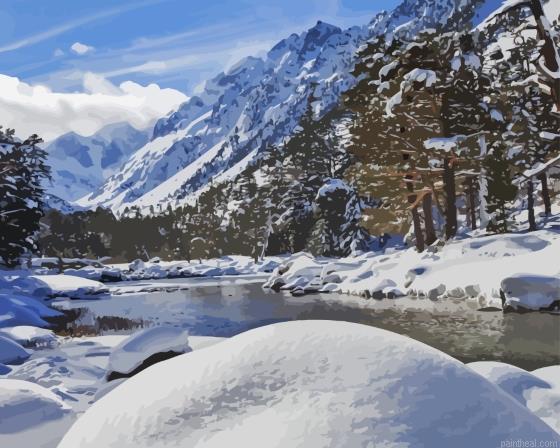 Snowy landscape pyrenees painting by numbers.jpeg