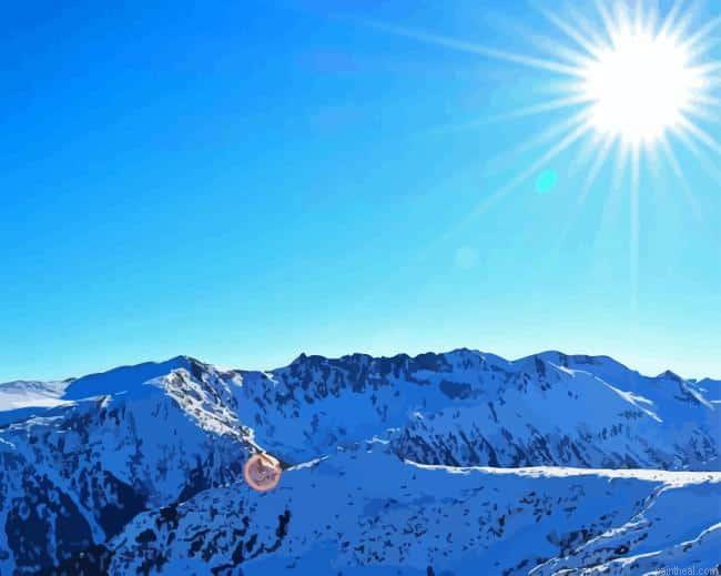 Snowy mountains bansko landscape painting by numbers.jpeg