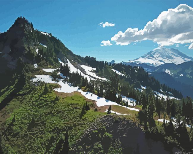 Snowy pacific crest trail mountain painting by numbers.jpeg