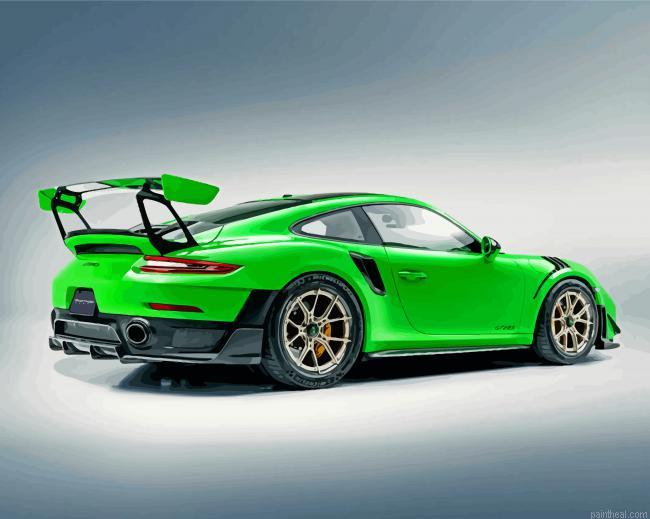 Sport car green porsche gtr2 painting by numbers.jpeg