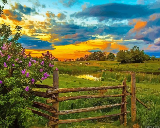 Springtime on the farm sunset painting by numbers.jpeg