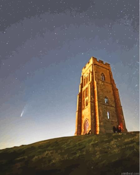 Starry night glastonbury tor painting by numbers.jpeg