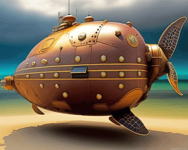 Steampunk submarine painting by numbers.jpeg