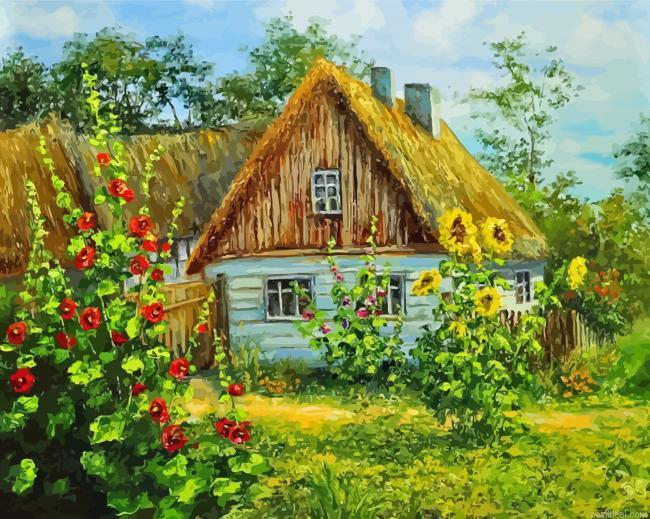 Straw house garden painting by numbers.jpeg
