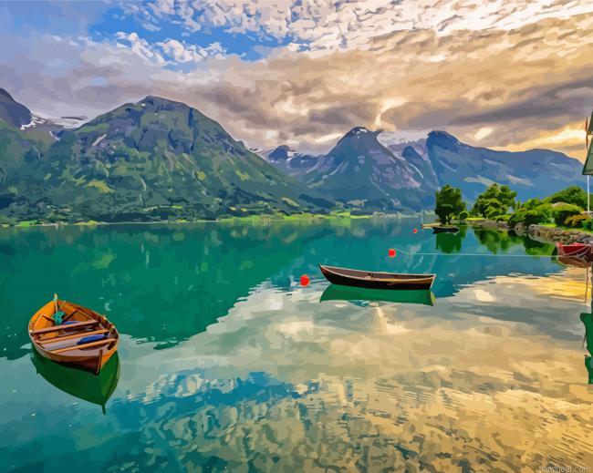 Stryn norway sunset time painting by numbers.jpeg